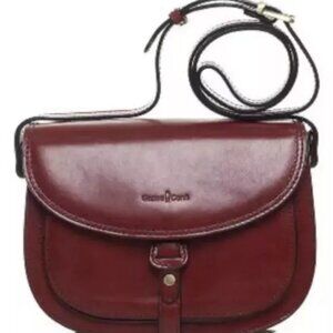 Gianni Conti Cross Body Saddle Bag Genuine high end saddle leather Made in Italy